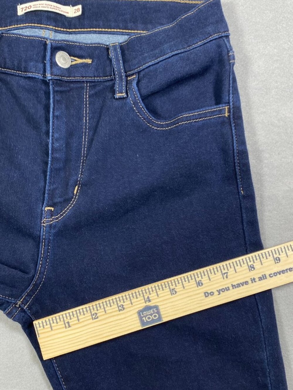 Levi's 720 High Rise Super Skinny Jeans Dark Wash 52797-0015 Womens Size 28x30 - Picture 15 of 15